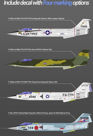 Academy 12576 USAF F-104C Vietnam War 1/72 – zdjęcie 3