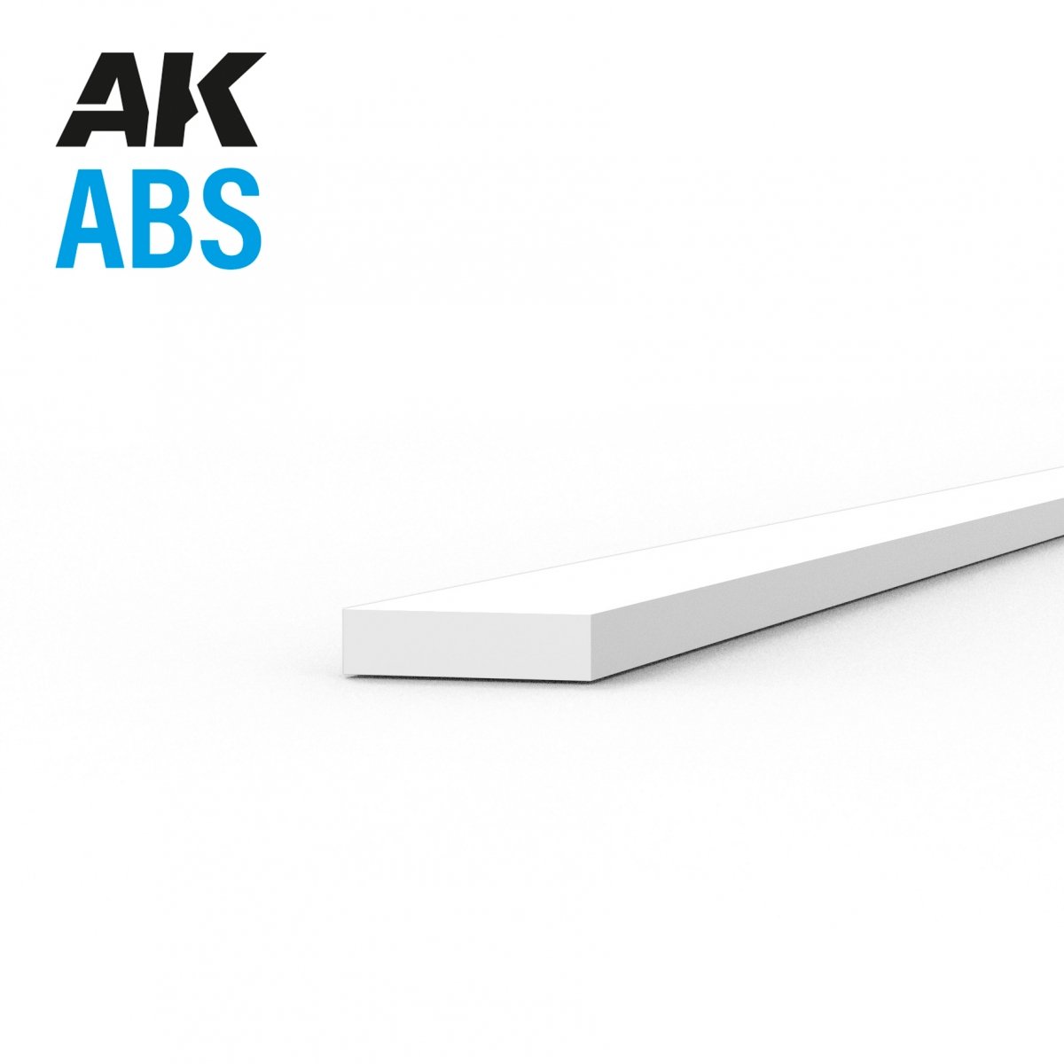 AK Interactive AK6709 STRIPS 0.50 X 2.00 X 350MM – ABS STRIP – 10 UNITS PER BAG