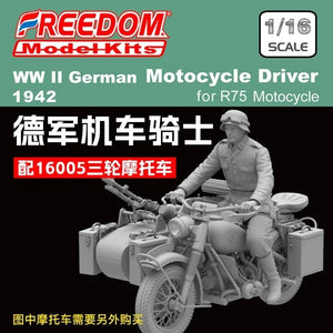 Freedom 616005 WW2 German Motorcycle Driver for R75 1/48 – zdjęcie 2