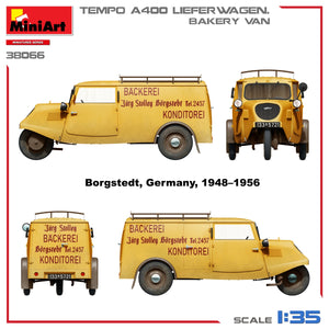 MiniArt 38066 TEMPO A400 LIEFERWAGEN. BAKERY VAN 1/35 – zdjęcie 6
