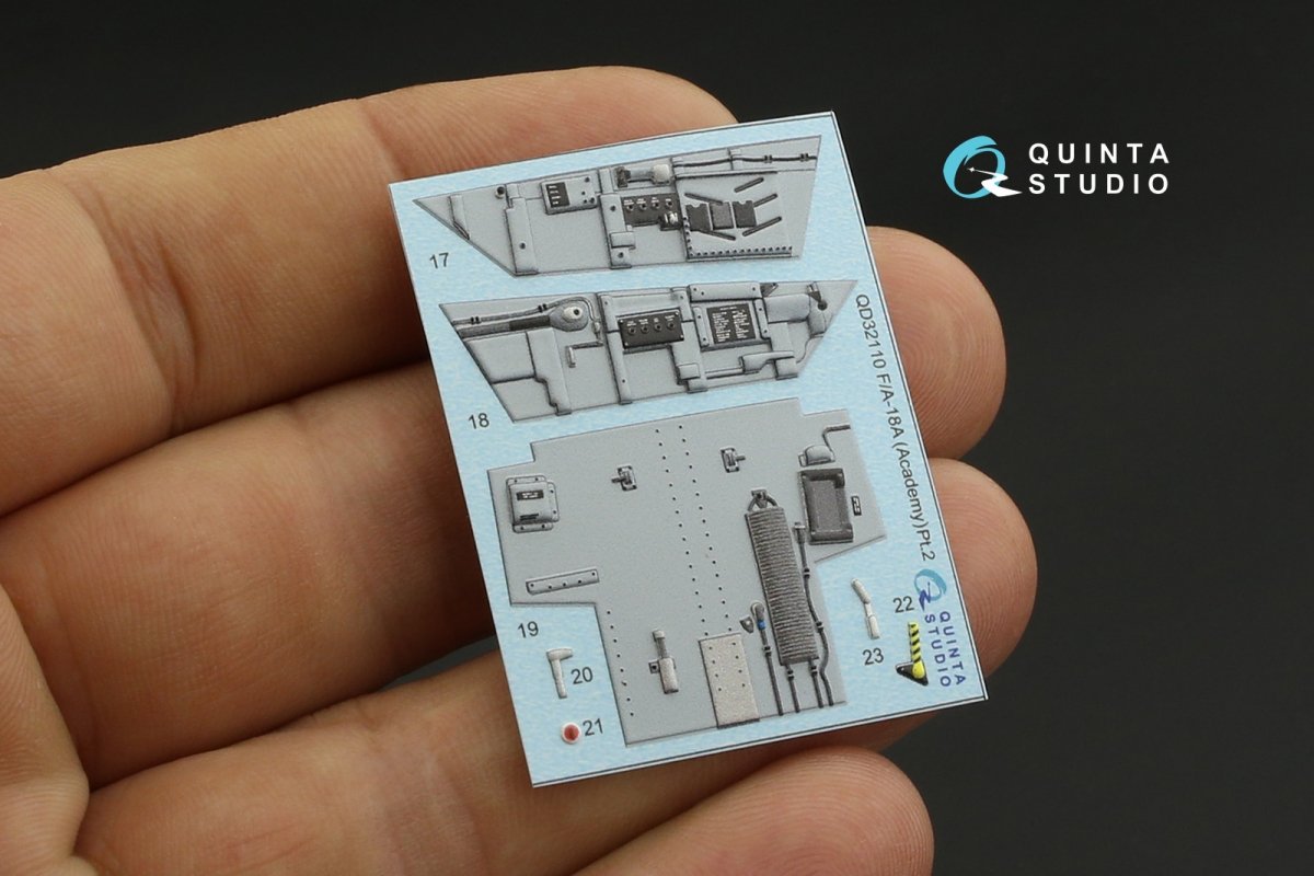 Quinta Studio QD32110 F/A-18A 3D-Printed &amp;amp; coloured Interior on decal paper (Academy) 1/32 – zdjęcie 4