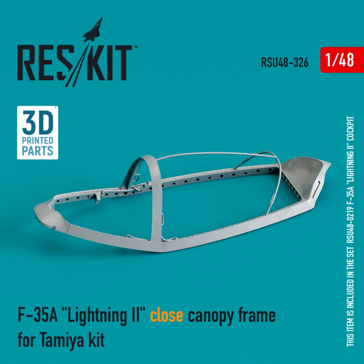 RESKIT RSU48-0326 F-35A « LIGHTNING II » CADRE DE VERROUE FERMÉE POUR MAQUETTE TAMIYA (IMPRIMÉ EN 3D) 1/48
