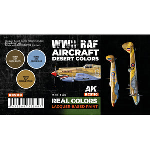 AK Interactive RCS110 WWII RAF Aircraft Desert Colors 3x17ml – zdjęcie 2