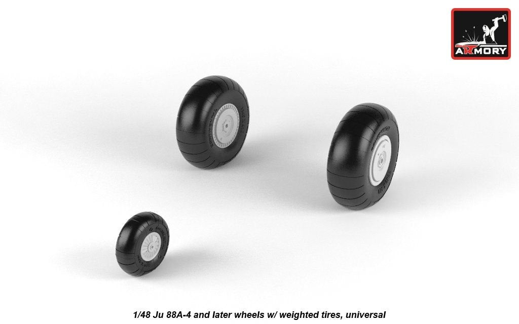 Armory Models AW48202 Junkers Ju 88 late wheels w/ weighted tires 1/48 – zdjęcie 5