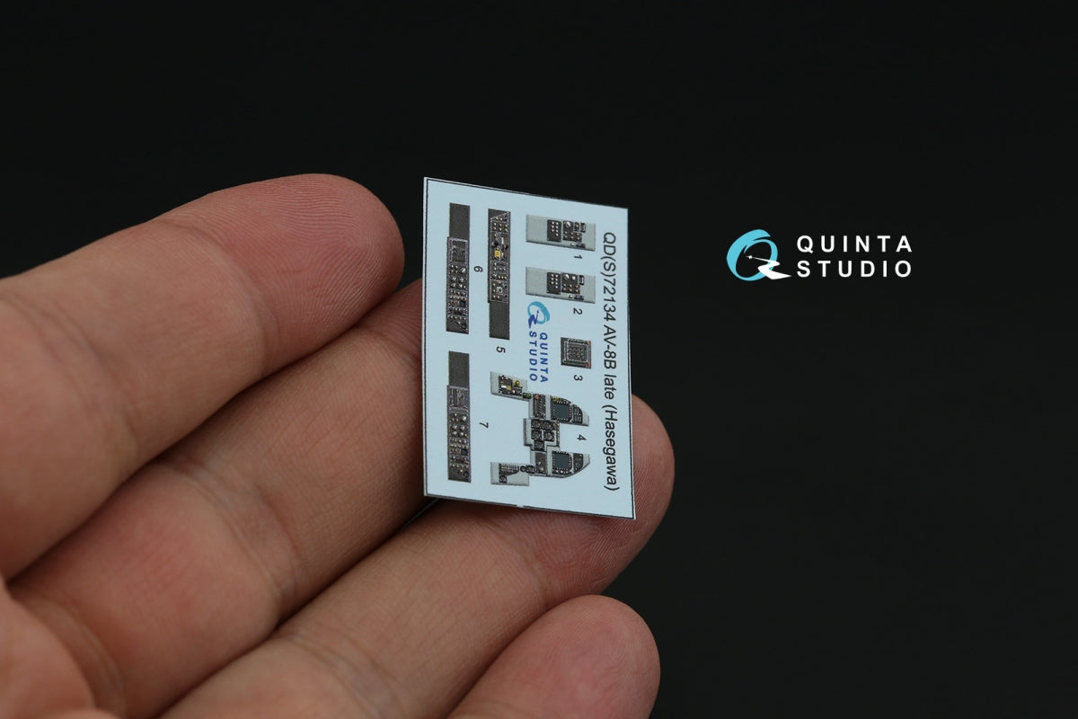 Quinta Studio QDS-72134 AV-8B late 3D-Printed coloured Interior on decal paper (Hasegawa) (small version) 1/72 – zdjęcie 4