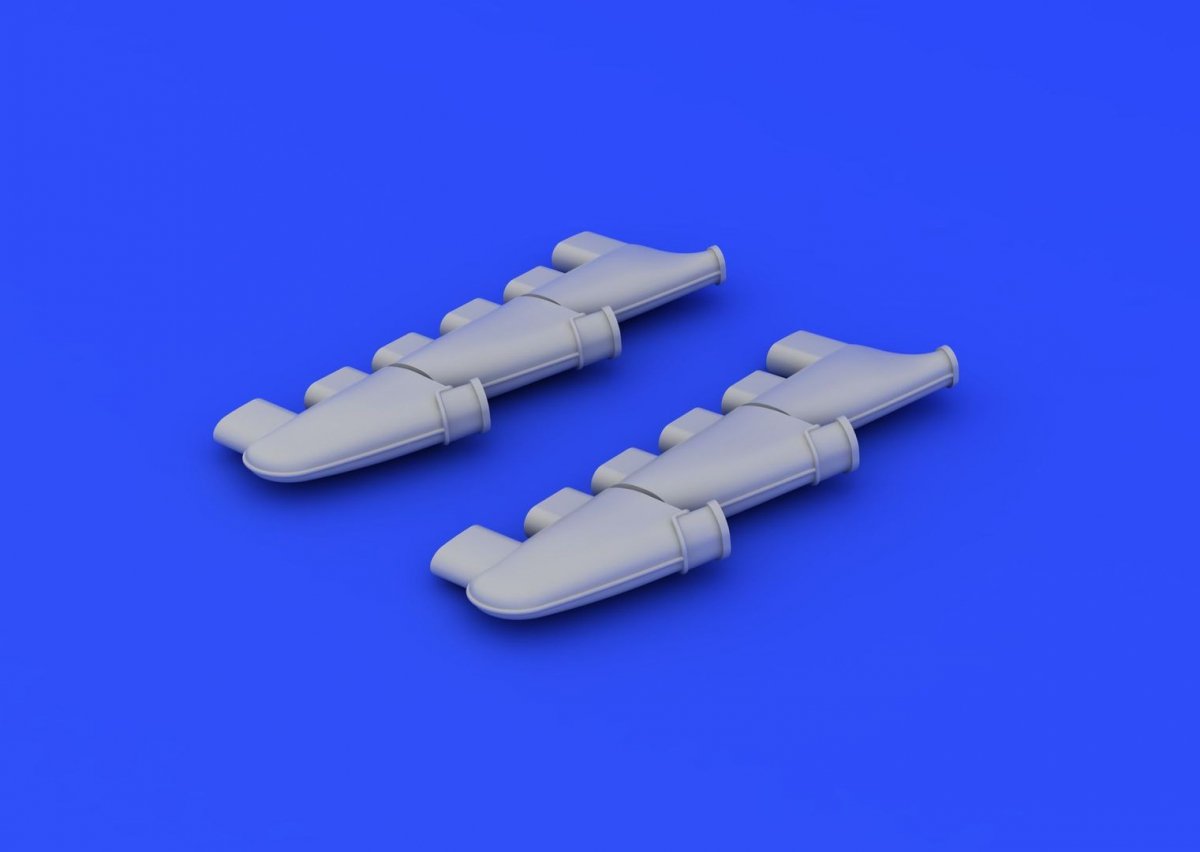 Eduard 648211 Spitfire Mk. I exhaust stacks 1/48 (AIRFIX) – immagine 3