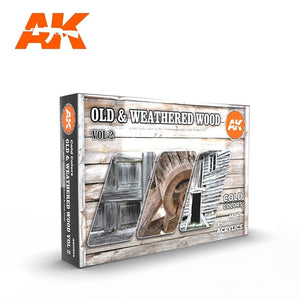 AK Interactive AK11674 3G OLD &amp;amp; WEATHERED WOOD VOL 2 6x17 ml