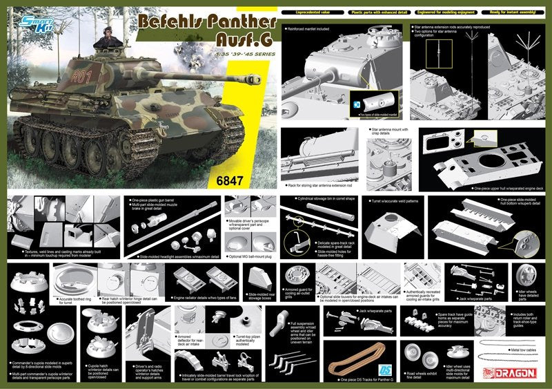 Dragon 6847 Pz.Bef.Wg.V Panther Ausf.G 1/35 – zdjęcie 2
