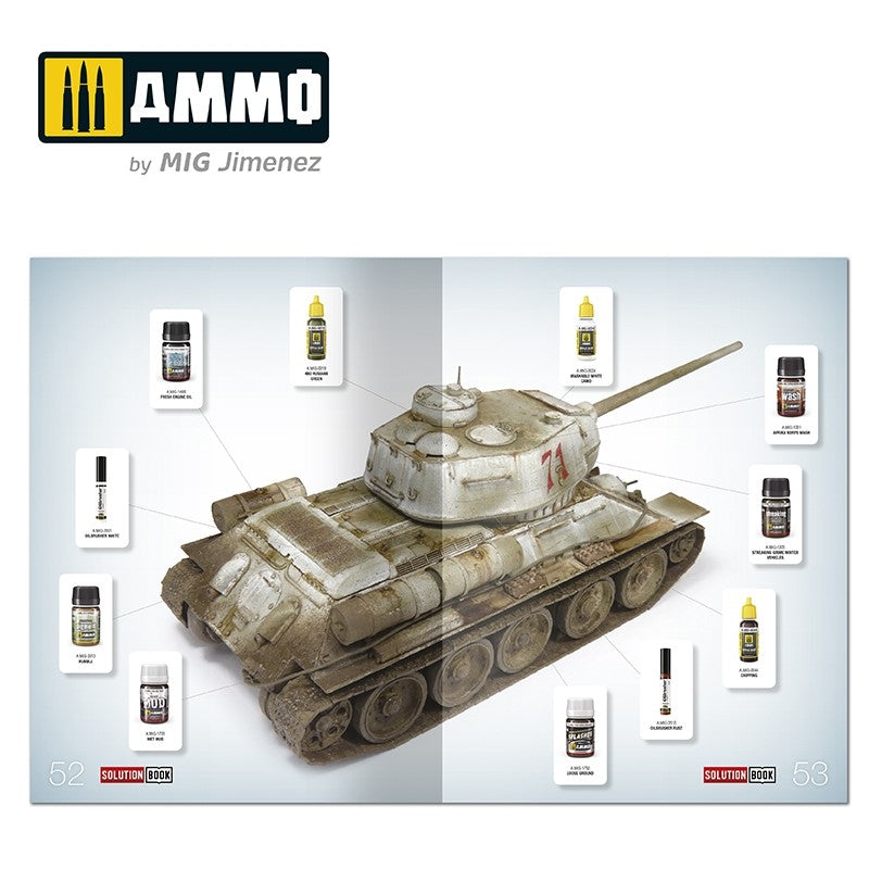 AMMO of Mig Jimenez 6603 SOLUTION BOOK 20 - How to Paint WWII Soviet Winter Vehicles (English, Spanish, Francais, Deutsch) – image 9