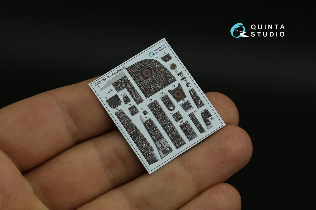 Quinta Studio QDS-48372 A-6A 3D-Printed &amp;amp; colored Interior on decal paper (Kinetic) (Small version) 1/48 – image 4