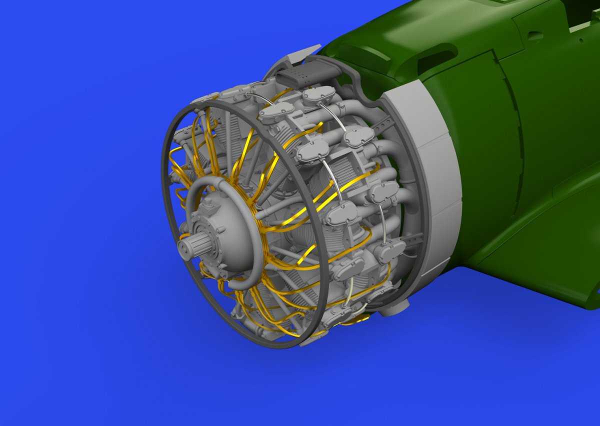 Eduard 648763 A6M2 engine complete PRINT EDUARD 1/48 – zdjęcie 2