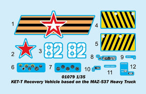 Trumpeter 01079 KET-T Recovery Vehicle Based on MAZ-537 Heavy Truck 1/35 – zdjęcie 18