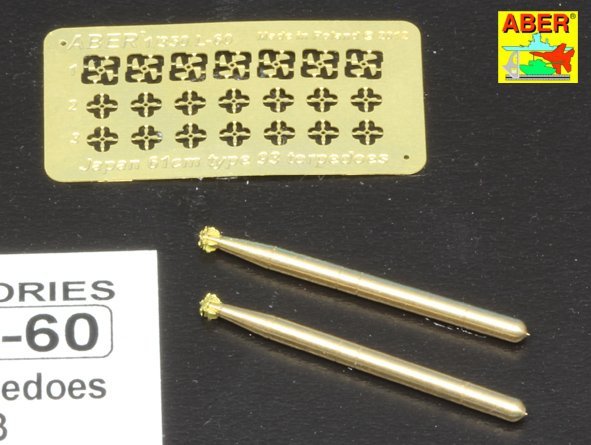 Aber 350L-60 Set of 6 Japan torpedoes 61cm Type 93 1/350 – zdjęcie 4