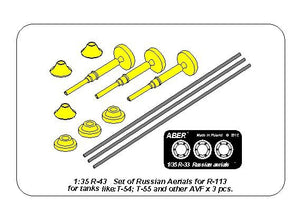 Aber R-43 Set of aerials R-113 for Russian Tanks like: T-54; T-55 and other AVF 1/35 – zdjęcie 6