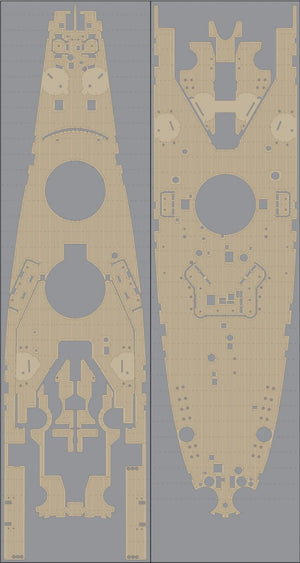 Pontos 35010WD1 USS BB-63 Missouri Wooden Deck set Natural tone 1/350