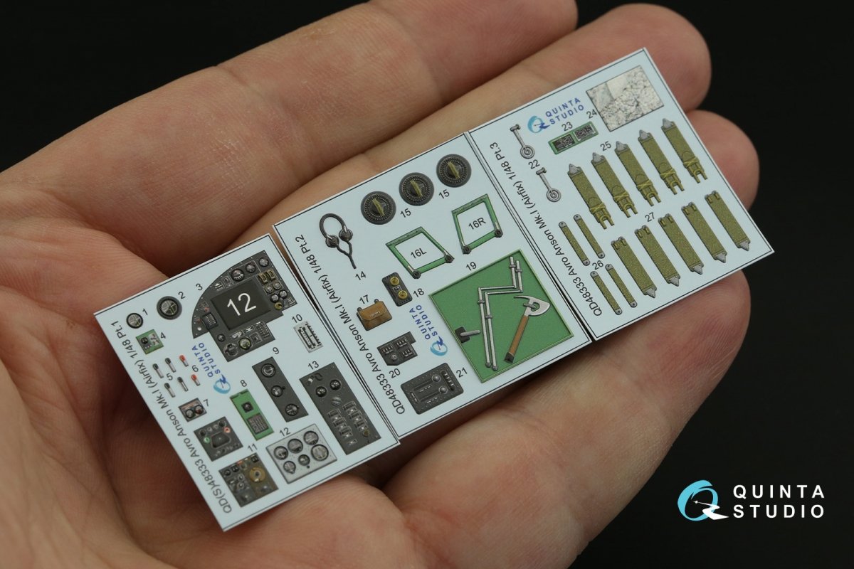 Quinta Studio QD48333 Avro Anson Mk.I 3D-Printed &amp;amp; coloured Interior on decal paper (Airfix) 1/48 – zdjęcie 5