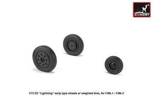 Armory Models AW72409 EE Lightning wheels w/ weighted tires, early 1/72 – zdjęcie 2