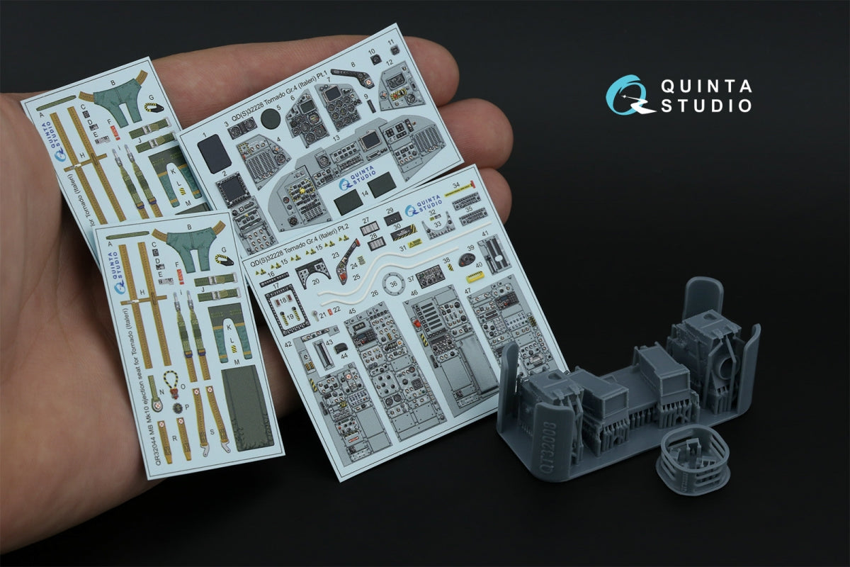 Quinta Studio QD+32228 Tornado Gr.4 3D-Printed &amp;amp; coloured Interior on decal paper (Italeri) (with 3D-printed resin parts) 1/32 – zdjęcie 2