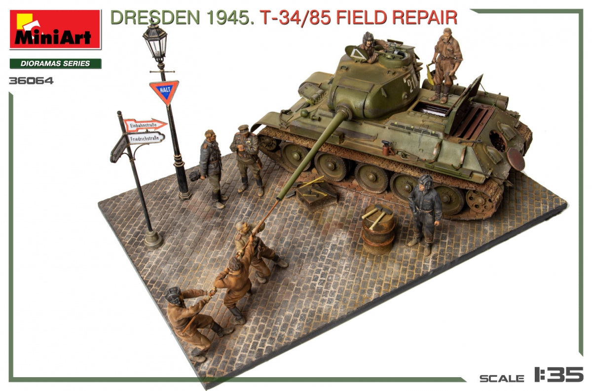 MiniArt 36064 Dresden 1945. T-34/85 Field Repair. BIG SET 1/35 – zdjęcie 4