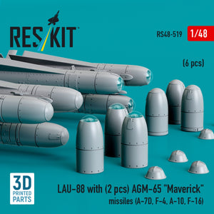 RESKIT RS48-0519 AGM-142 &amp;quot;Popeye 2/Have Lite&amp;quot; missiles (2 pcs) (3D Printed) 1/48 – image 2