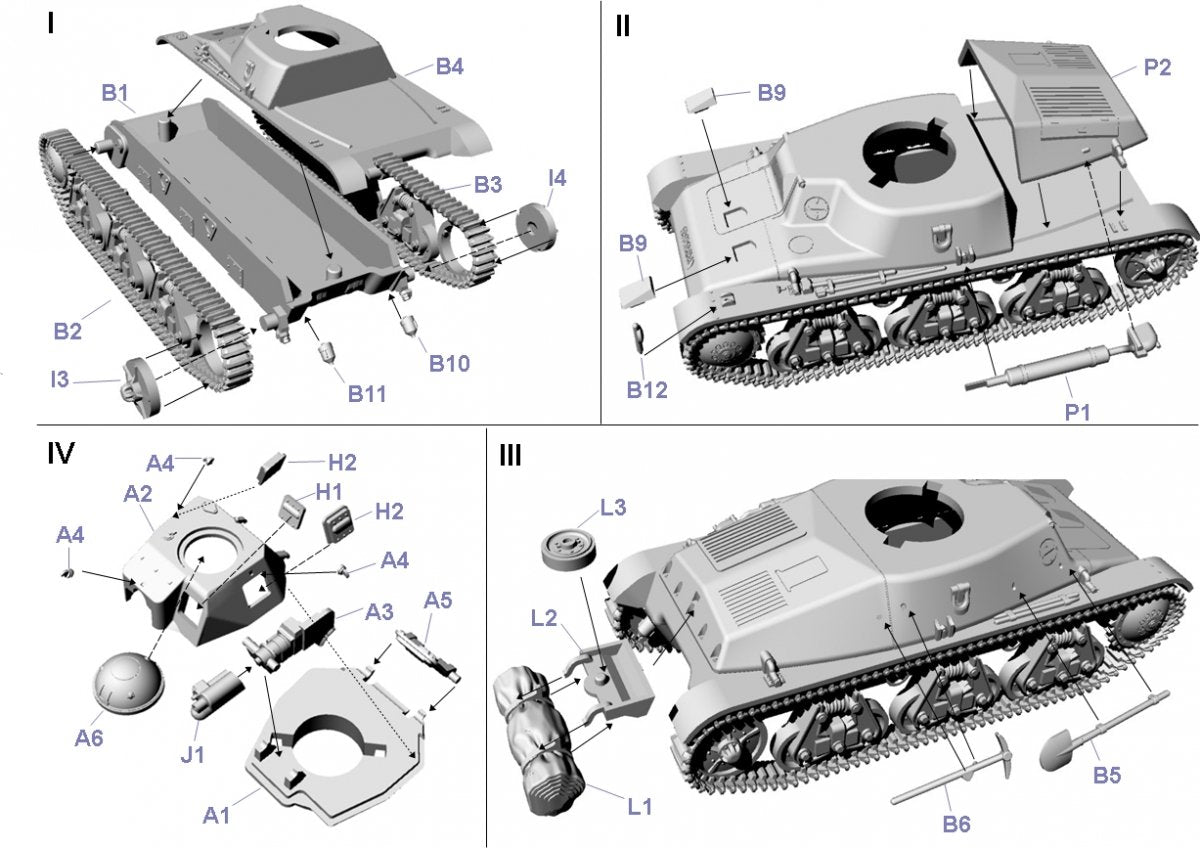First To Fight PL086 - Pz.38(t) Ausf.B 1/72 – zdjęcie 3