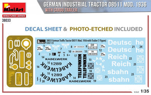 MiniArt 38033 GERMAN INDUSTRIAL TRACTOR D8511 MOD. 1936 WITH CARGO TRAILER 1/35 – image 3