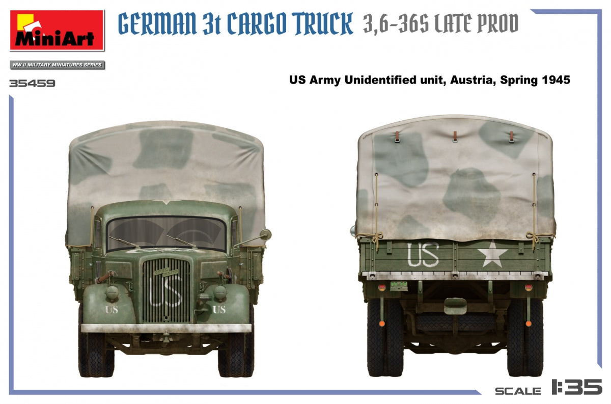 MiniArt 35459 German 3t Cargo Truck 3.5-36s Late Production 1/35 – zdjęcie 21