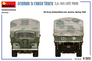 MiniArt 35459 German 3t Cargo Truck 3.5-36s Late Production 1/35 – zdjęcie 21