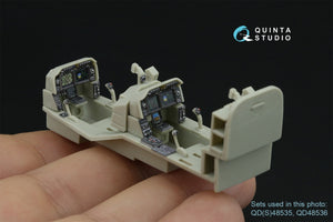 Quinta Studio QD48536 AH-1Z Zulu Cobra/Viper luminous displays 3D-Printed &amp;amp; coloured Interior on decal paper (KittyHawk) 1/48 – Bild 7