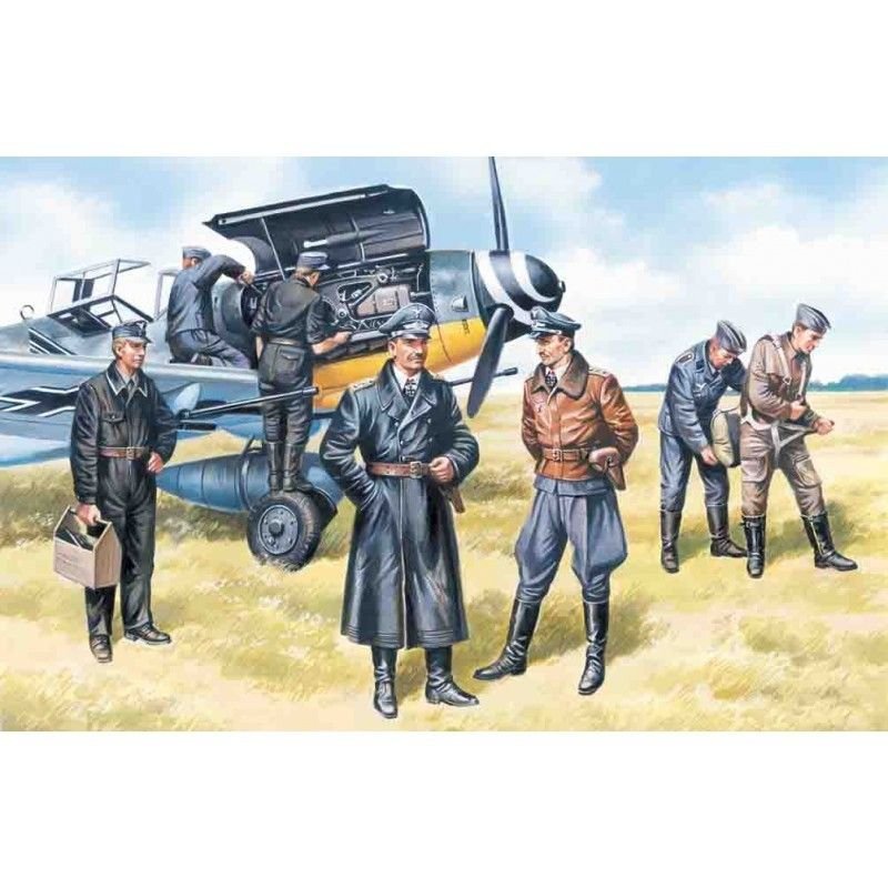 ICM 48082 WWII Luftwaffe Pilots and Ground Personnel 39-45 1/48