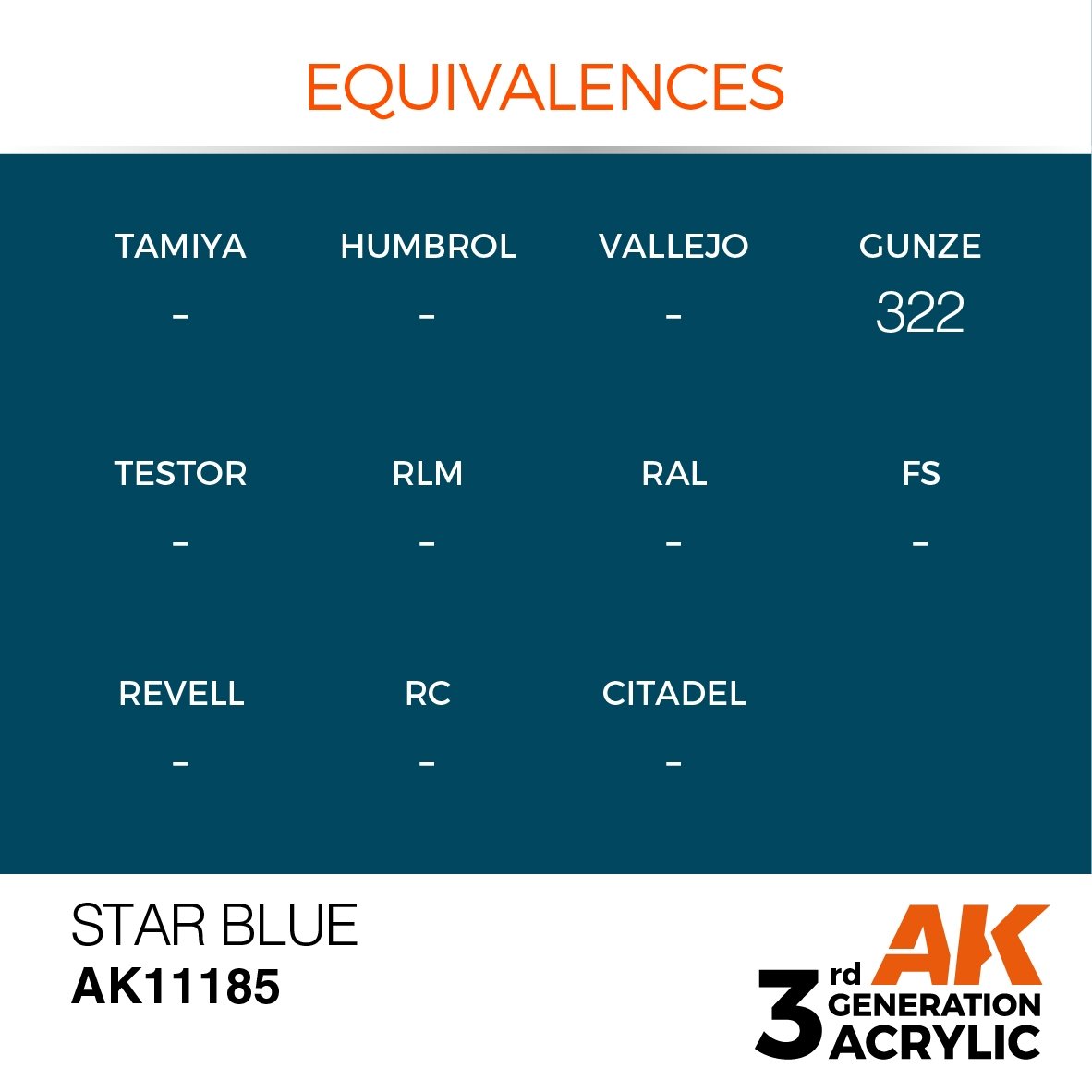 AK Interactive AK11185 STAR BLUE – STANDARD 17ml – immagine 3