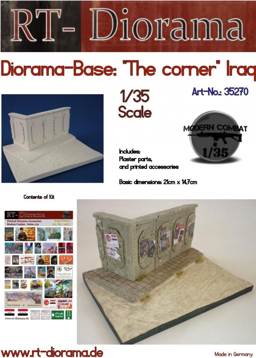 RT-Diorama 35270 Diorama-Base: &amp;quot;The corner&amp;quot; (Iraq) 1/35