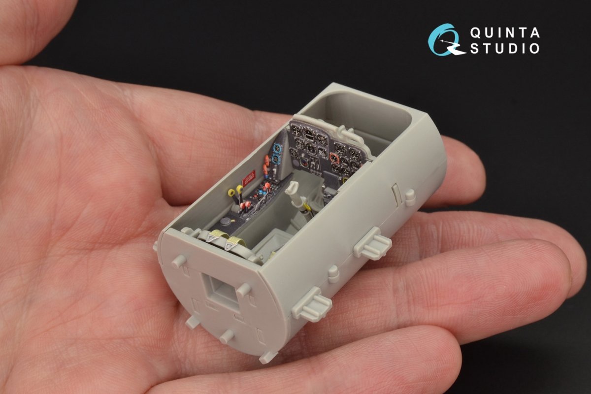 Intérieur imprimé en 3D et coloré sur papier décalcomanie Quinta Studio QD32059 Me-262A (pour maquette Trumpeter) 1/32 – image 3