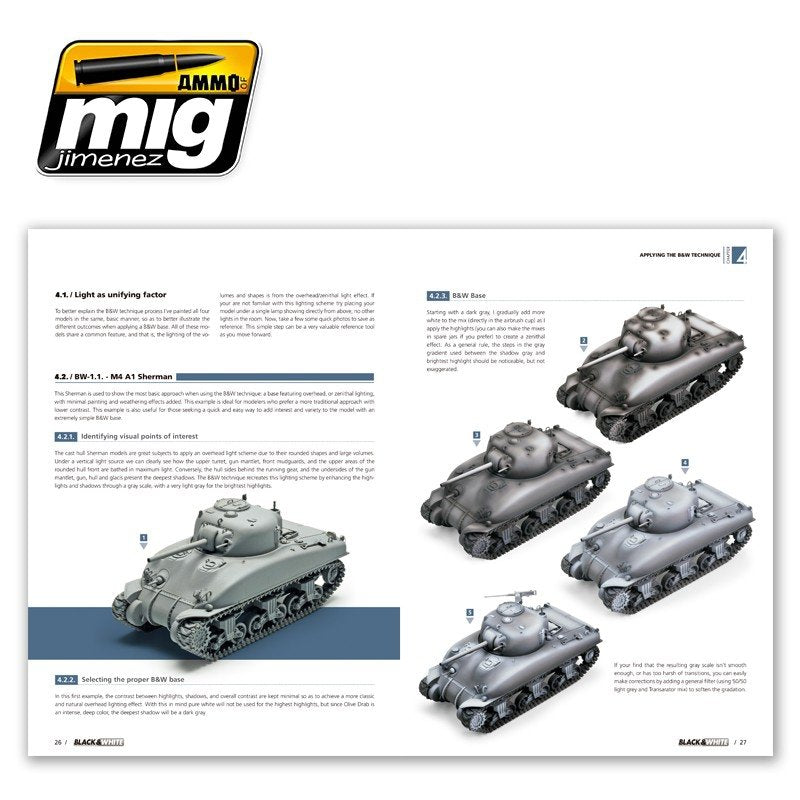 AMMO of Mig Jimenez 6016 BLACK &amp;amp; WHITE TECHNIQUE (English) – zdjęcie 6
