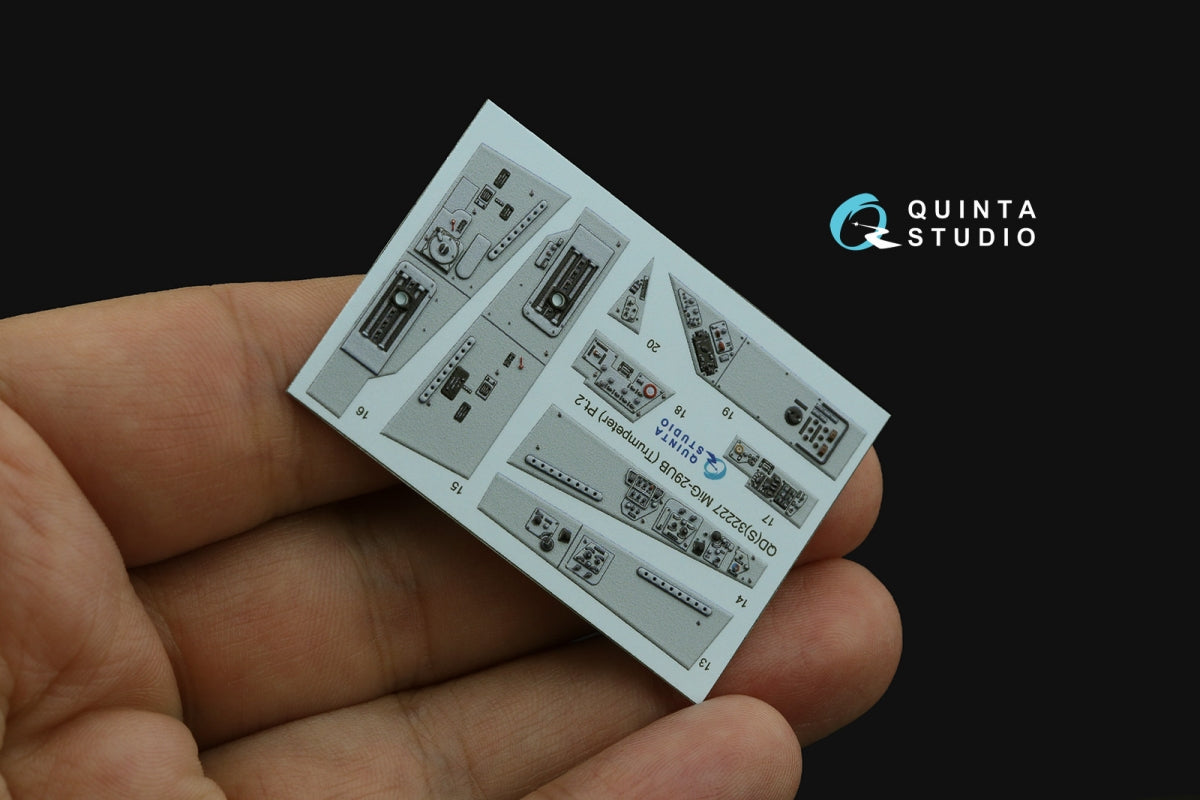 Quinta Studio QDS-32227 MiG-29UB 3D-Printed &amp;amp; coloured Interior (Trumpeter) (Small version) 1/32 – zdjęcie 7
