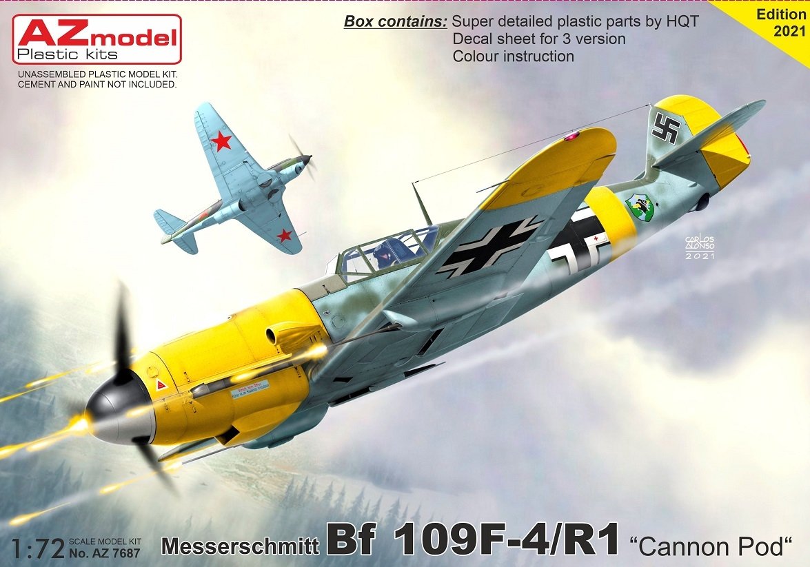 AZ Model AZ7687 Bf 109F-4/R1 “Cannon Pod” 1/72