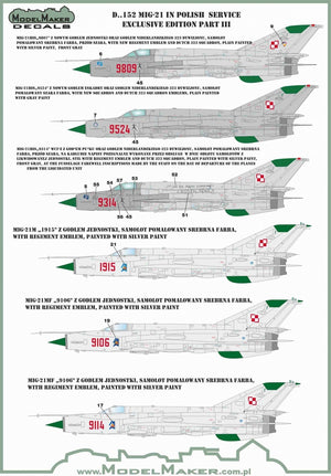 ModelMaker Decals D48152 MiG-21 in Polish service exclusive edition part III 1/48 – image 5