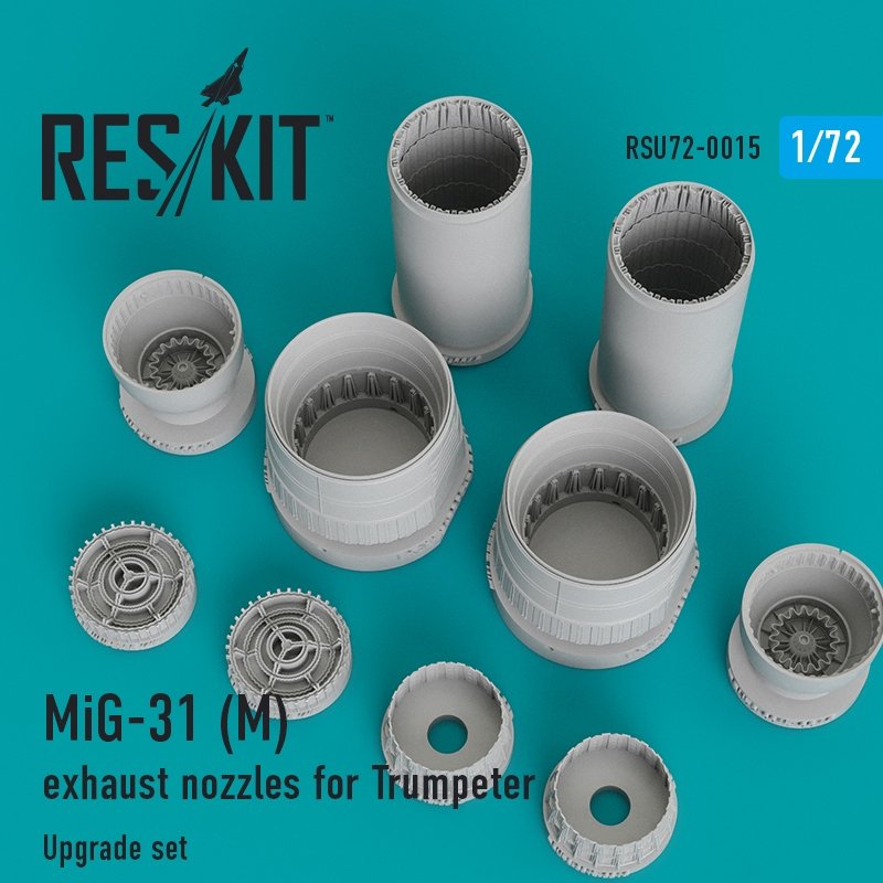 RESKIT RSU72-0015 Buses d'échappement MiG-31 M pour Trumpeter 1/72