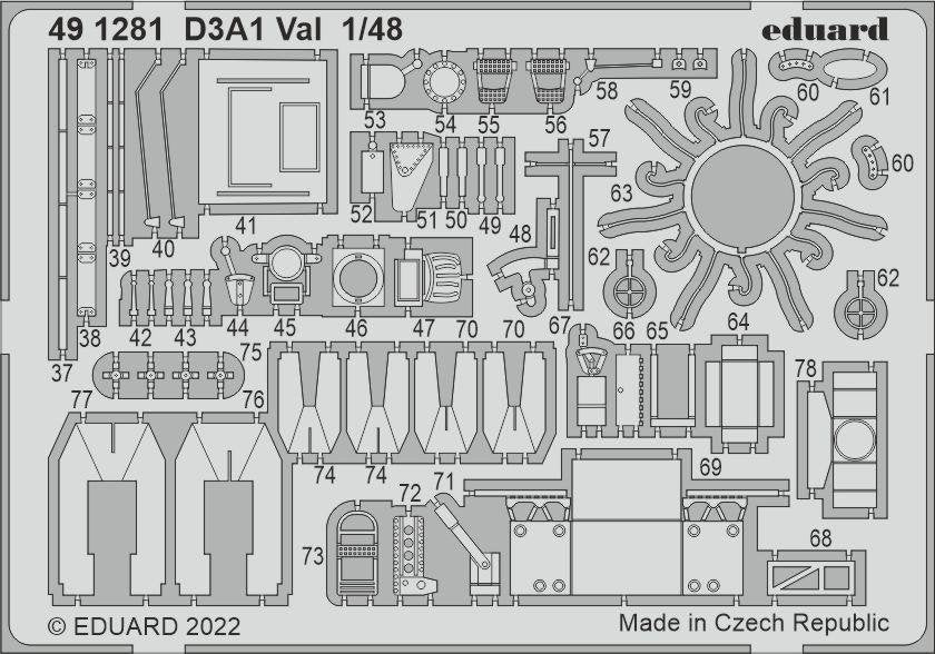 Eduard 491281 D3A1 Val HASEGAWA 1/48 – image 2