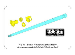 Aber 35L-046n German 75 mm Barrel for Kwk 40 L/48 with early model muzzle brake for Pz.Kpfw. IV Ausf.G late - Ausf.H 1/35 – zdjęcie 10