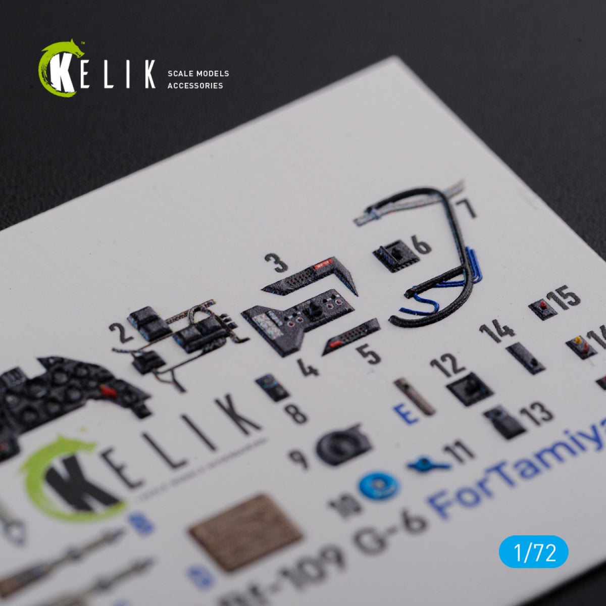 KELIK K72105 BF109 G-6 interior 3D decals for Tamiya kit 1/72 – zdjęcie 3