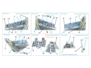 Quinta Studio QDS+48409 Su-17UM3 3D-Printed &amp; coloured Interior on decal paper (Hobby Boss) (Small version) (with 3D-printed resin parts) 1/48