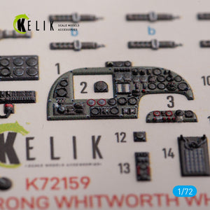KELIK K72159 ARMSTRONG WHITWORTH WHITLEY MK.V - interior 3D decals for Airfix kit 1/72 – image 2