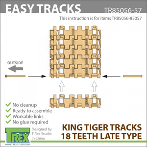 T-Rex Studio TR85056 King Tiger Tracks 18 Teeth Late Type 1/35 – zdjęcie 5