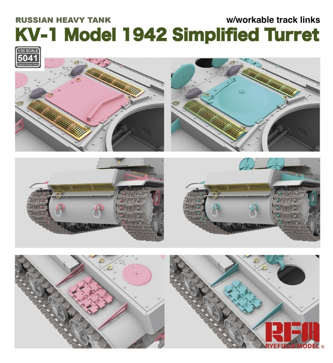 Rye Field Model 5041 KV-1 Model 1942 Simplified Turret 1/35 – image 5