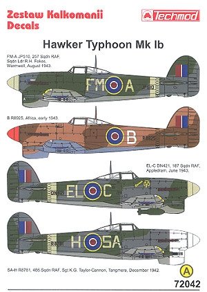Techmod 72042 Hawker Typhoon Mk IB 1/72