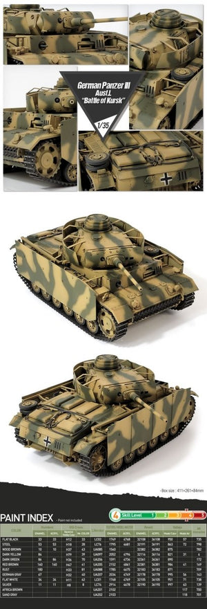 Academy 13545 German Panzer III Ausf L “Battle of Kursk” 1/35 – zdjęcie 6