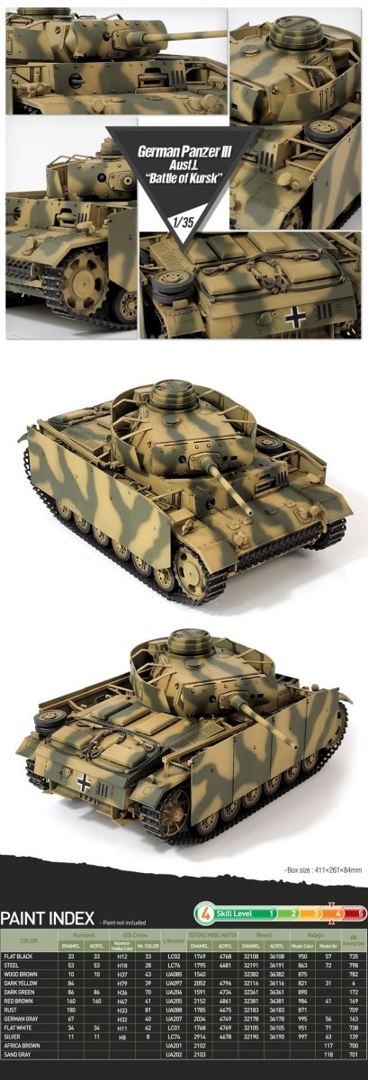 Academy 13545 German Panzer III Ausf L “Battle of Kursk” 1/35 – zdjęcie 6