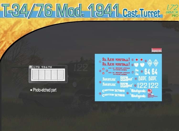 Dragon 7262 T-34/76 Mod.1941 Cast Turret 1/72 – zdjęcie 2