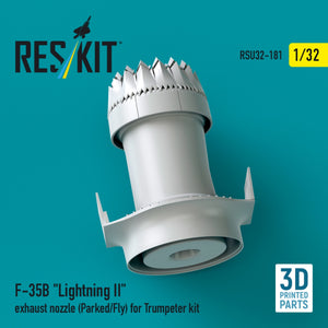 RESKIT RSU32-0181 F-35B &amp;quot;Lightning II&amp;quot; exhaust nozzle (Parked/Fly) for Trumpeter kit (3D printed) 1/32 – zdjęcie 2